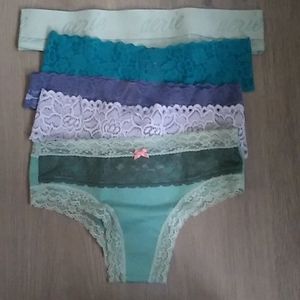 Blue and green undies and bralette bundle